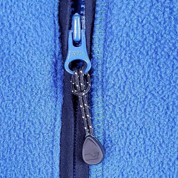 Vineyard Vines Full Zip Fleece Vest Women’s Size Medium M Blue Sleeveless - Picture 4 of 11